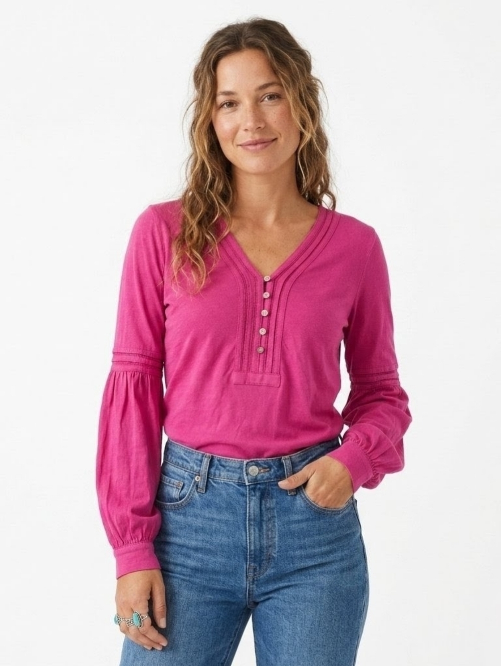 Lauren Ralph Lauren Black Label Pink Blouse - Petite XS